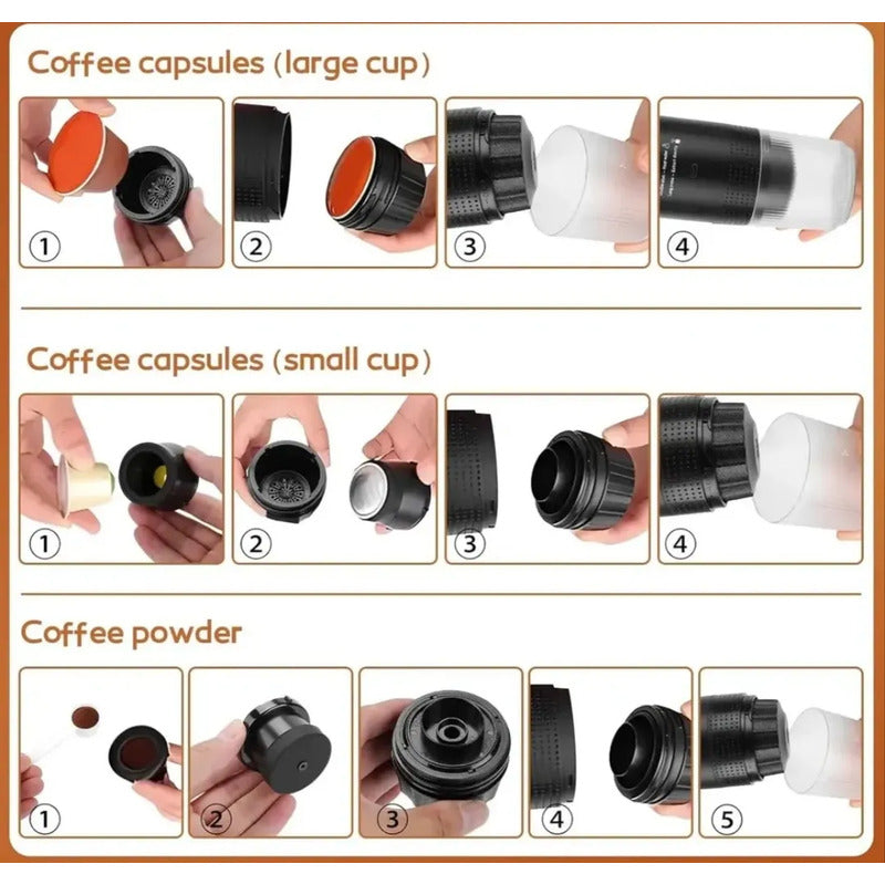 Cafetera Portátil Expresso 3 En 1 Para Casulas Dolce Gusto Negro