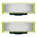 Philips Oneblade Cuchillas Repuesto Acero Inoxidable 2 Pzs Verde