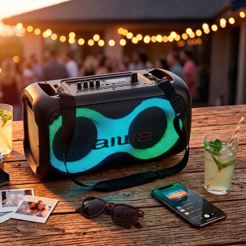 Parlante Activo Aiwa Awpoh35plus Portátil Blutetooth 600w Negro