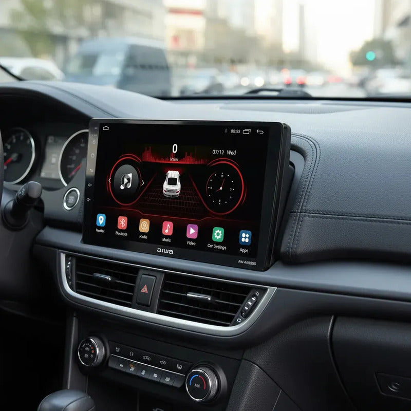 Radio Para Auto Aiwa Aw-a802bs 2 Din Android Touch Hd De 9'' Color Negro
