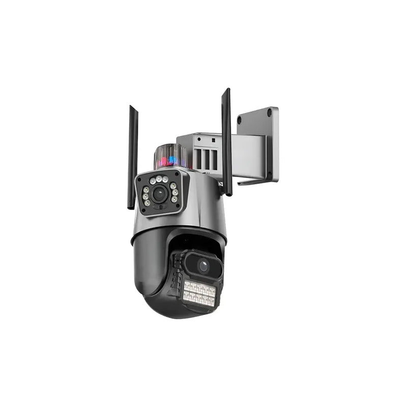 Camara Seguridad Wifi 360° Doble Lente Vision Nocturna Negro
