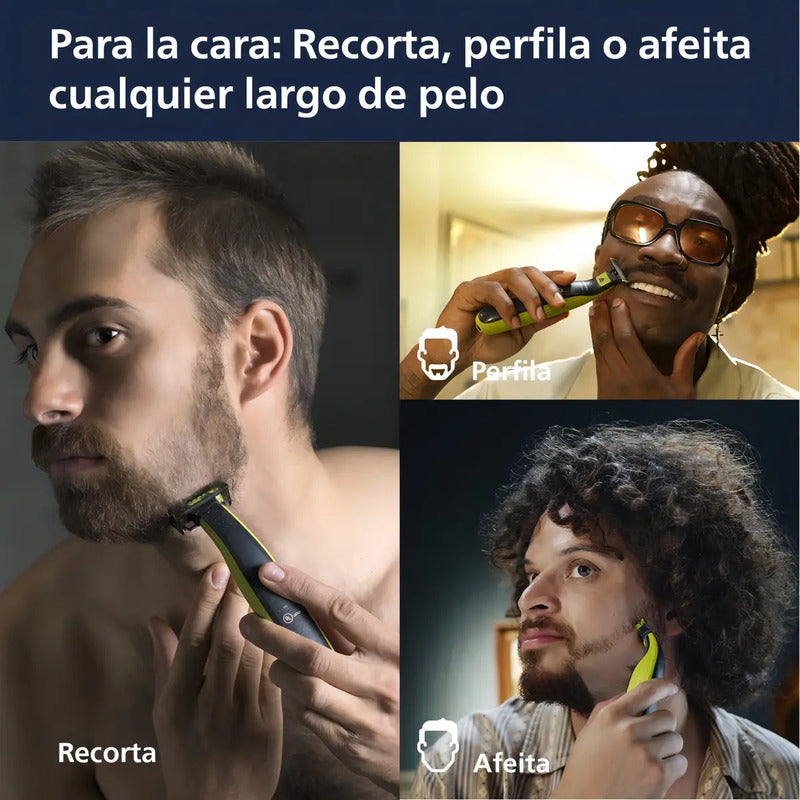 Afeitadora Oneblade Para Cara + Cuerpo Philips Qp2824/10 Color Verde Lima