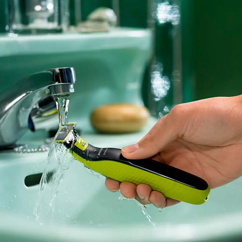 Philips Oneblade Cuchillas Repuesto Acero Inoxidable 2 Pzs Verde