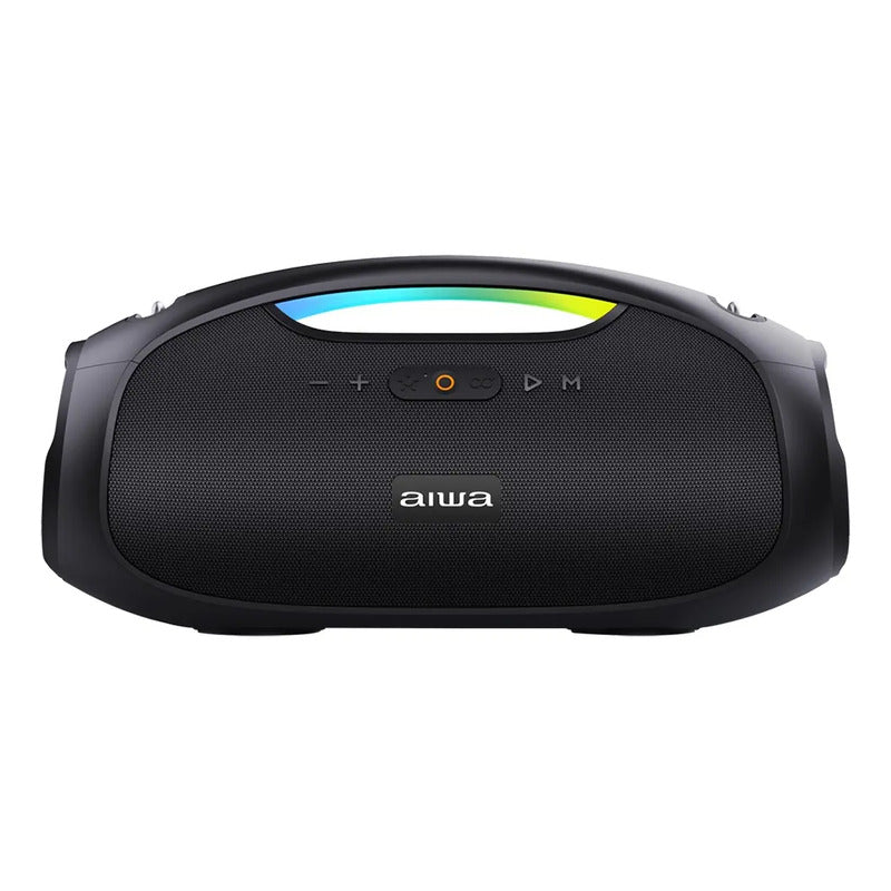 Parlante Aiwa Boombox Aws244bt Portátil Bluetooth Waterproof Color Negro