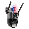 Cámara Seguridad Con Sirena 360°  Wifi Visión Nocturna 4k Negro