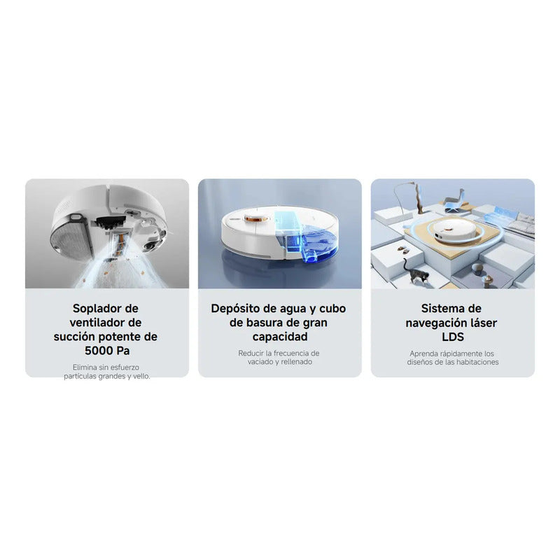 Xiaomi Robot Vacuum S40c Blanco  5000 Pa, Aspira Y Friega Blanco