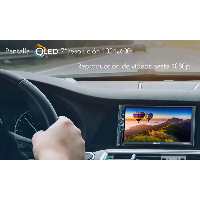 Radio Para Auto Aiwa Aw-a502bt 2 Din Android Touch Hd De 7'' Color Negro